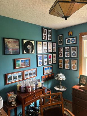 My 17 albums are displayed in my Den